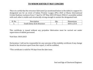 Structure Stability Certificate Ekana Stadium Arch 30.03.2025_page-0001 Structure Stability Certificate Ekana Stadium Arch 30.03.2025_page-0001