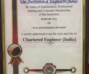 Chartered Engineer (Civil Department)